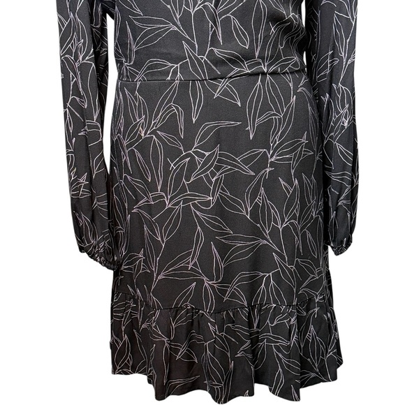 A New Day Dress SZ XL Black Purple Whimsigoth Witchy Fall Long Sleeve Vamp - Picture 3 of 9